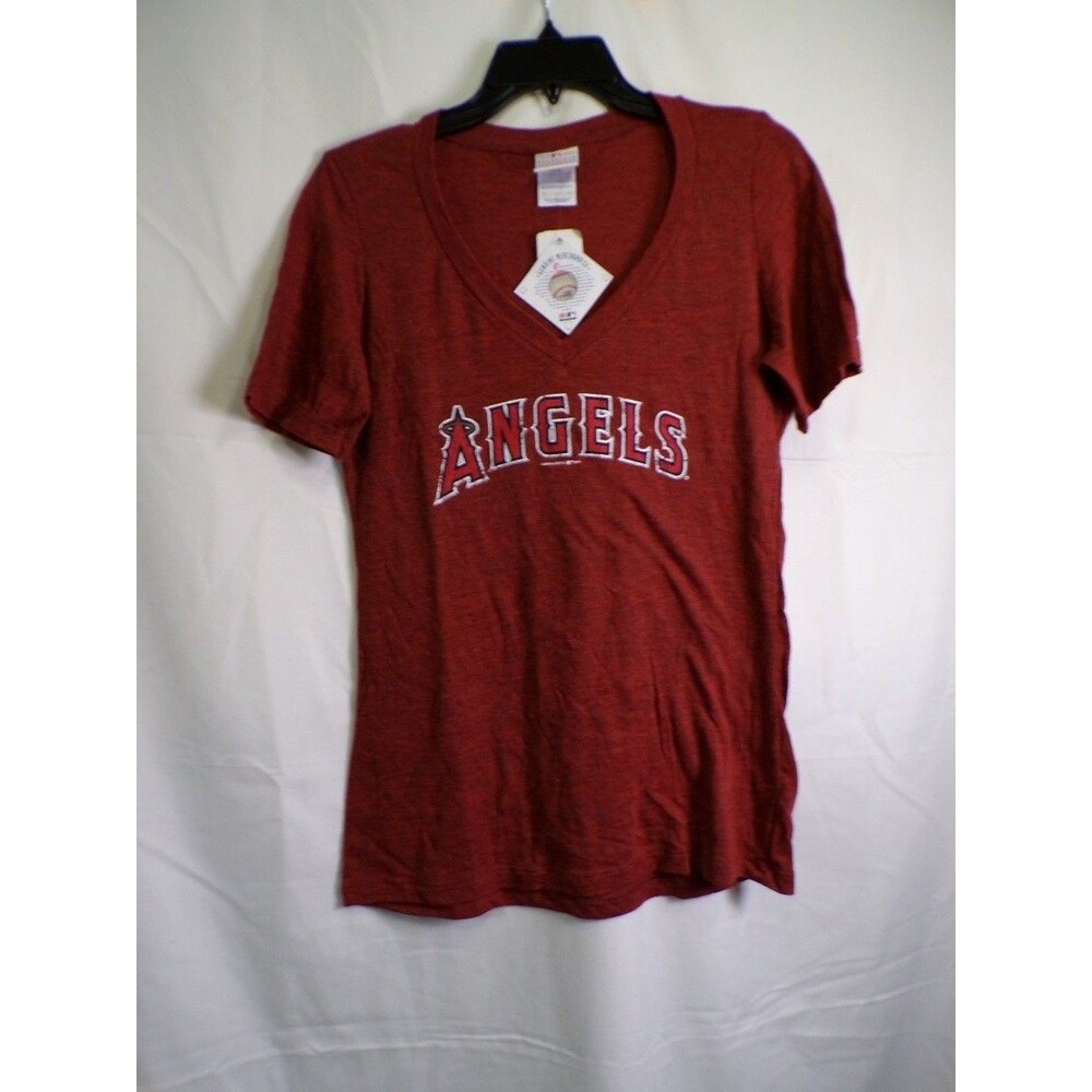 Campus Lifestyle ANGELS Women's V-Neck T-Shirt Large Red